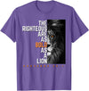 Funny The Righteous Are As Bold As A Lion Bible Verse T-Shirt - Purple Heather