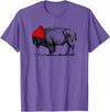 Buffalo Beanie Buffalo Wearing a Beanie Stocking Hat T-Shirt T-Shirt - Purple Heather