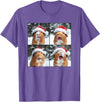Xmas Guinea Pigs Santa Animal Selfie Men Women Guinea Pig With Santa Hat Christmas Guinea Pig Lover T-Shirt - Purple Heather