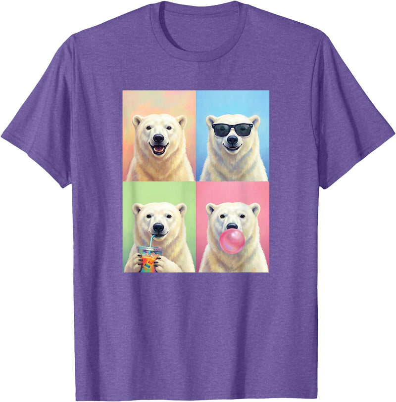 polar bears polar bear Shop Polar Bears Funny Polar Bear T-Shirt - Purple Heather