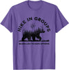 Hiking Bear Apparel Hike in Groups Bears Like to Have Options Funny Camping T-Shirt - Purple Heather