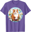 Cool Spring Flowers with Hamster for Season Lovers T-Shirt - Purple Heather