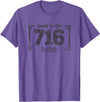 TeesTees Made in the 716 T-Shirt Buffalo NY Souvenir Shirt T-Shirt - Purple Heather