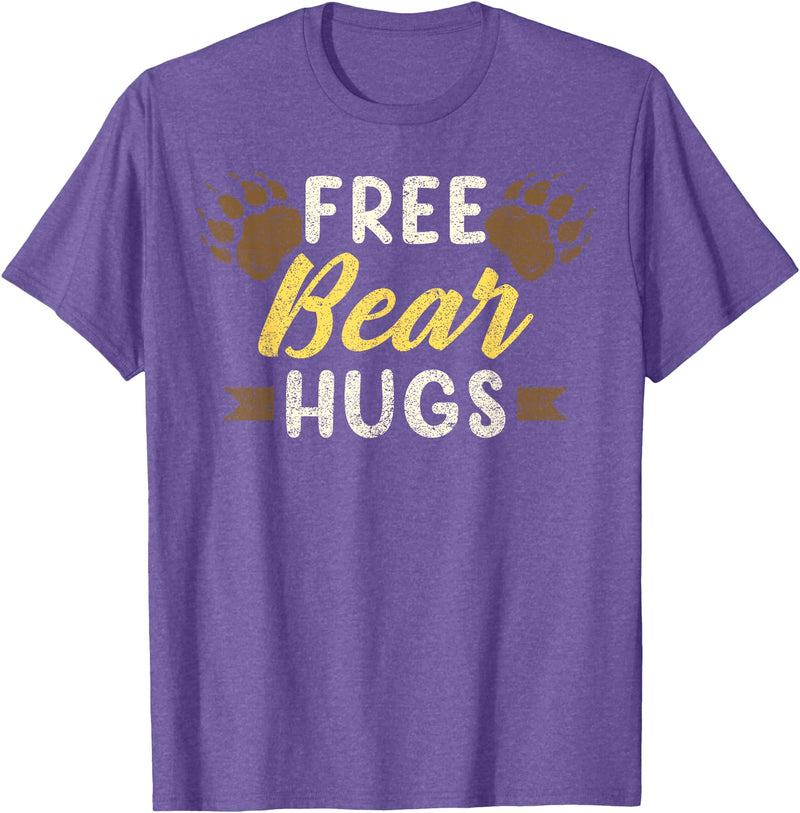 Bear Gay Pride by Content Design Studio Bear Community, Free Bear Hugs, Bear Flag, Gay Bear Pride T-Shirt - Purple Heather
