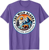 Hiking Glacier Bear and Alaska Frontier Apparel Glacier Mountain Landscape and Alaskan Bear Wildlife T-Shirt - Purple Heather