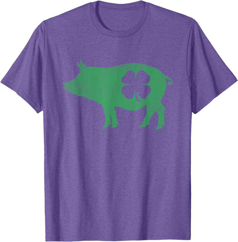 Pig - Shamrock St Patricks Day - Shirts Pig - Shamrock St Patricks Day Saint Paddys Irish Funny T-Shirt - Purple Heather