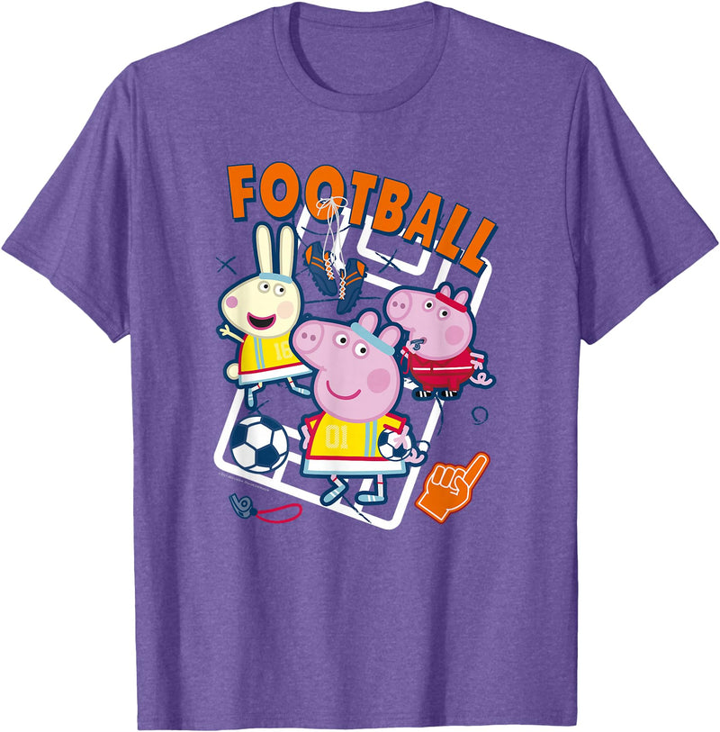 Peppa Pig Summer Games 2021 Football T-Shirt - Purple Heather