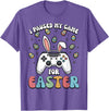 Paused My Game for Easter Funny Gaming Gamer Men Boys Kids T-Shirt in Purple Heather