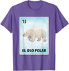 Polar Bear Mexican Tee El Oso Polar Mexican Polar Bear Cards T-Shirt - Purple Heather