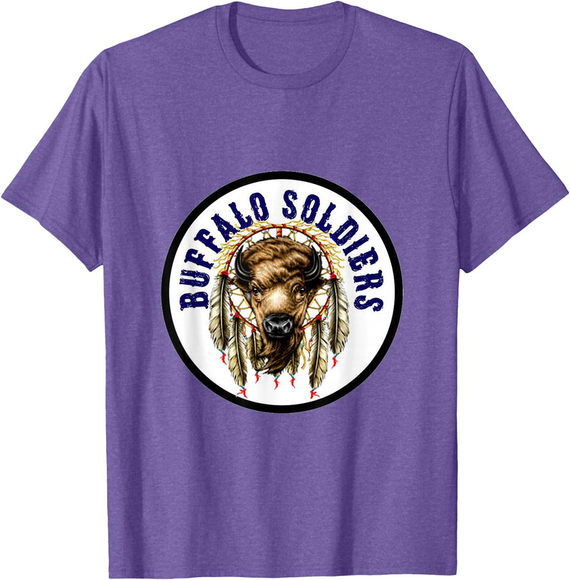 Mostly Art Stuff The Buffalo Soldiers of 1886 Dreamcatcher Art T-Shirt - Purple Heather