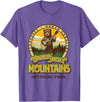 The Thrift Garage Great Smoky Mountains National Park Guitar Bear Cute Smokies T-Shirt - Purple Heather