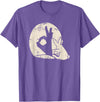 Rabbit Hand Shadow Puppet Bunny Animal Shadow T-Shirt in Purple Heather