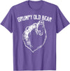 Miftees Grumpy Old Man Club Grumpy Old Bear T-Shirt - Purple Heather