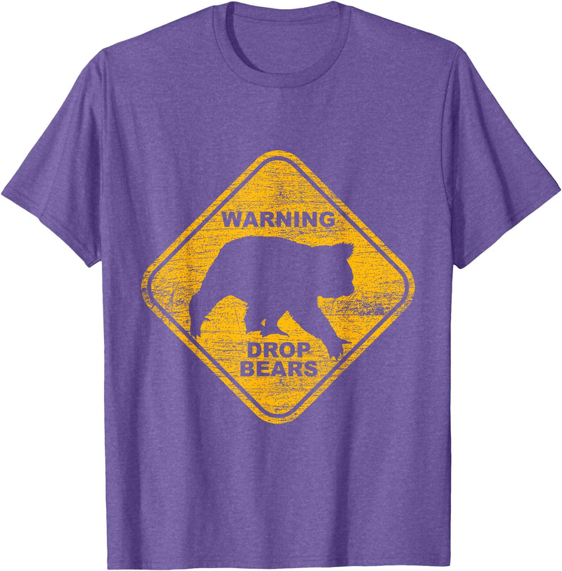 Animal Tees & Gift Idea Attention Falling Bears Animal Design Australia Gift Koala T-Shirt - Purple Heather