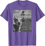 When Pigs Fly Pig Lover Designs Apparel Gifts Cow Selfie With Flying Pigs Fly Funny Gift for Men Women Kid T-Shirt - Purple Heather