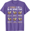Pig Things I Do In My Spare Time Animal Lovers Thing I Do In My Spare Time Kunekune Pig Farm Animal Lovers T-Shirt - Purple Heather