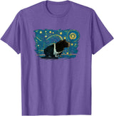 Skinny Pig Vintage Night Tees Retro Vintage Style Skinny Pig T-Shirt - Purple Heather