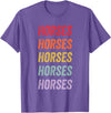 horses Apparel Horses T-Shirt - Purple Heather