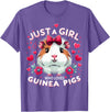 Cute Guinea Pig Gifts Just A Girl Who Loves Guinea Pigs Lover Mom T-Shirt - Purple Heather
