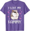 I Love My Hammy Cute Chinese Dwarf Hamster Pet Owner Graphic T-Shirt - Purple Heather