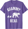 All in the Bear Family Vintage Grammy Bear Grandma With Two 2 Cubs T-Shirt - Purple Heather