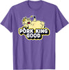 Pork King Good 70's Throwback Pig Logo T-Shirt - Purple Heather