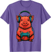 Magical and Funny Pig Farmer Gifts Gamer Pig Gaming T-Shirt - Purple Heather