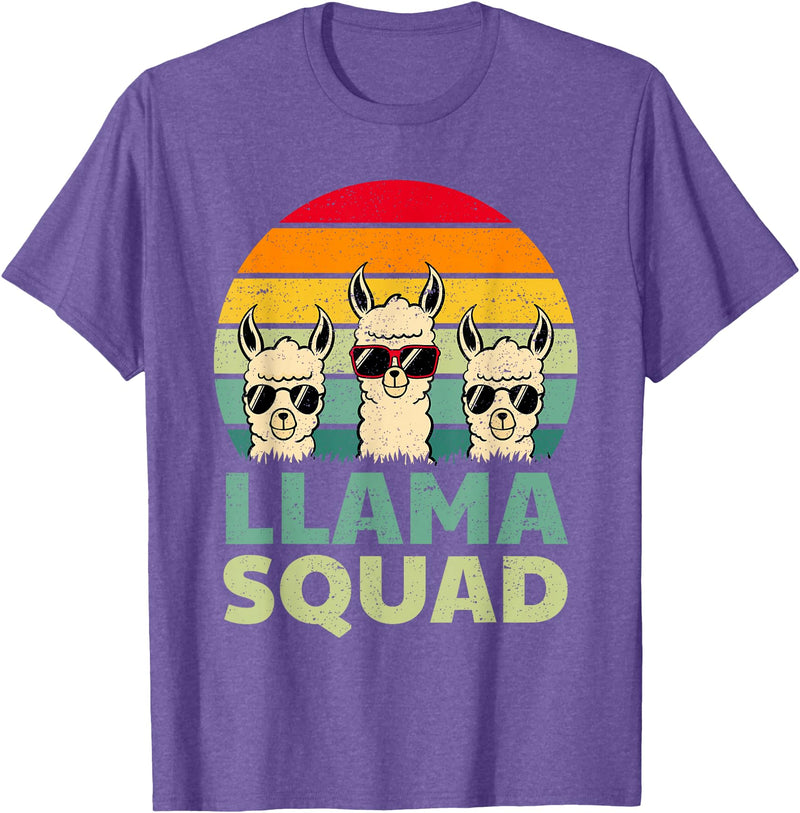 Funny Llama Gift Llama Lover Accessories & Stuff Funny Llama Design for Men Women Llama Alpaca Farm Animal T-Shirt - Purple Heather