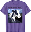 Chat Is This Real Skateboarding Dairy Cow Tees Chat Is This Real Skateboarding Dairy Cow T-Shirt - Purple Heather