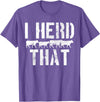 Daneisyista Vintage Cow Beef Butcher Farmer Gift T-Shirt - Purple Heather