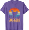 Womens Ranch Farming Farmer Gifts For Men Chickens the pet that poops breakfast T-Shirt - Purple Heather