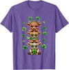 St Patricks Day Highland Cow Lucky Irish Shamrock Funny St Patrick's Day Highland Cow Lucky Shamrock Irish T-Shirt - Purple