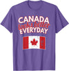Cold North Canada Flag Apparel Co. Canada Looks Better Everyday Design Funny Canadian Flag T-Shirt - Purple Heather