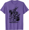 Cute Rabbit Lover Bunny Graphic T-Shirt (Slate Grey) in Purple Heather