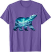 Arctic Wildlife Aurora Borealis Polar Bear Nature Northern Lights Polar Bear Arctic Landscape T-Shirt - Purple Heather