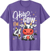 Holy Cow Birthday Boy Girl Shirts Farm Animal Gift Holy Cow I'm Four 4 Year Old Cows Farm Theme 4th Birthday T-Shirt -