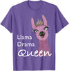 The Packing Llamas Llama drama queen T-Shirt - Purple Heather
