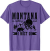 Montana Is Calling And I Must Go! Montana Is Calling & I Must Go Bear Mountains Vintage Gift T-Shirt - Purple Heather
