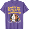 Sorry My Guinea Pig ate my Homework Kids School Sorry My Guinea Pig Ate My Homework Funny Pet Rodent Hamster T-Shirt - Purple Heather