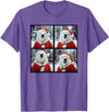 Polar Bears Lover Xmas Photo Booth Men Women Kids Polar Bear Wearing Santa Outfit Winter Christmas T-Shirt - Purple Heather