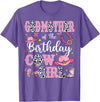 Birthday Girl CowGirl Matching Family GodMother Of The Birthday Cow-Girl Rodeo Cow Girl Birthday T-Shirt - Purple Heather
