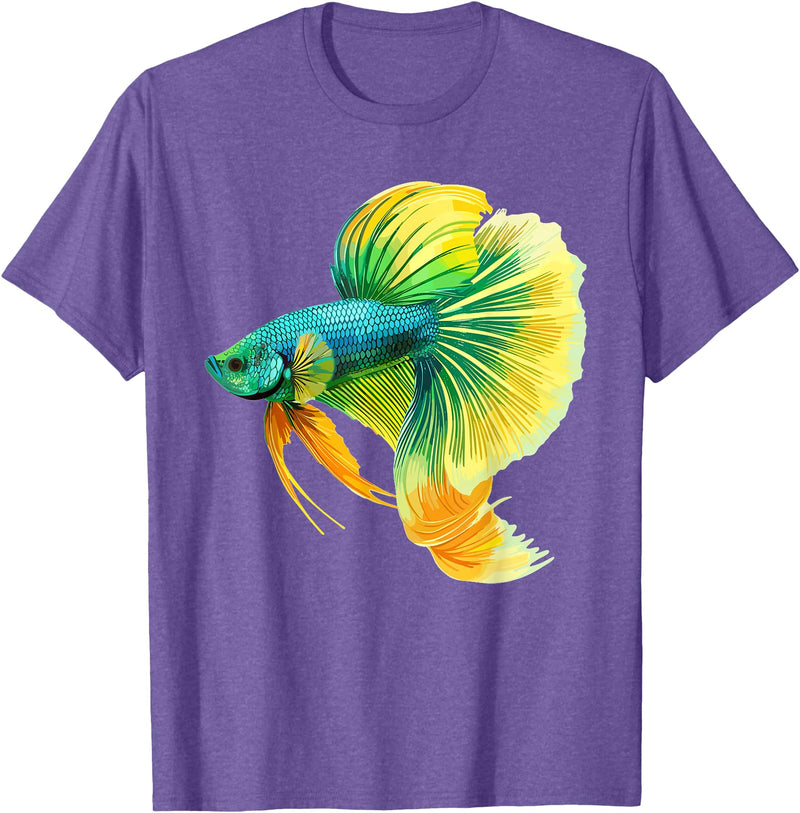 Bettas Betta Lovers Shop Bettas Betta Fish Betta T-Shirt - Purple Heather