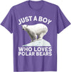 Polar Bear Gift Polar Bear Accessories & Stuff Cool Polar Bear For Boys Kids Polar Bear Lover Arctic Animal T-Shirt - Purple Heather