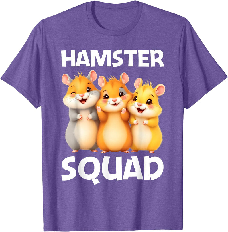 Cute Hamster Design for Men Women Kids Dwarf Hamster Lovers T-Shirt - Purple Heather