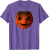 Imagine Graphics Creepy Vintage Halloween Pumpkin T-Shirt - Purple Heather