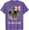 I'm Just a Girl Hamster FUNNY T-Shirt - Purple Heather