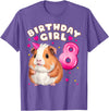 Birthday Girl by Content Design Studio 8th Birthday Girl 8 Years, Guinea Pig T-Shirt - Purple Heather