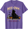 Midnight Moonlight Halloween Studio Mee OWW Black Cat Halloween Moon Graphic Design Men Women T-Shirt - Purple Heather