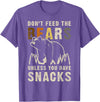 Bear Community Bear Brotherhood Gay Men Gifts Gay Bear Pride Don't Feed Bears Funny Bear Flag T-Shirt - Purple Heather