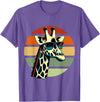Humorous Gifts for Giraffe lover Giraffe Vintage Sunglasses T-Shirt - Purple Heather
